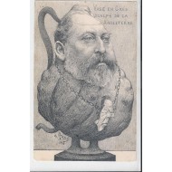 Vase en Grés scalpé de la Angleterre  Charles Denizard qui signe ses œuvres Orens